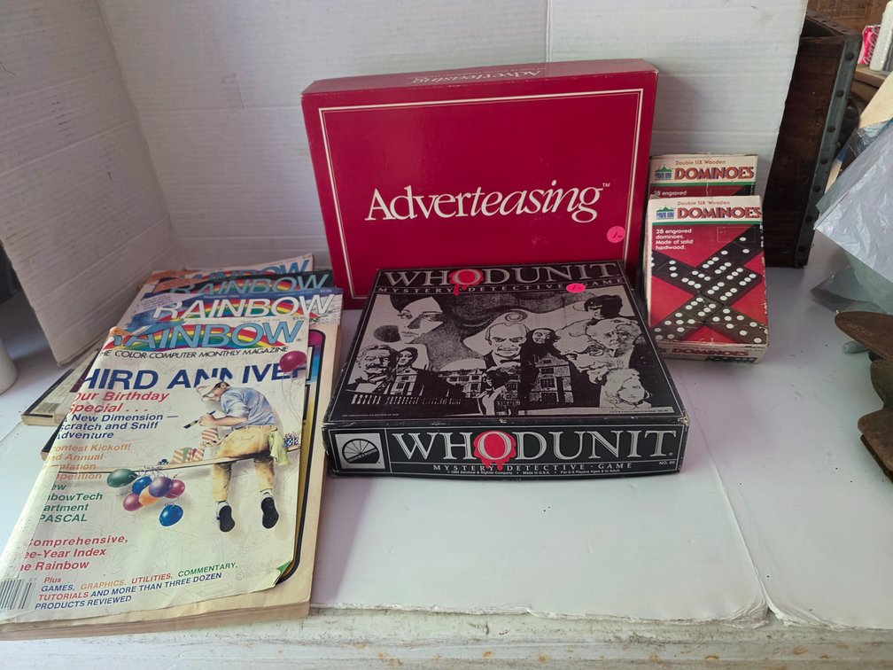 Vintage Games and Rainbow Magazines