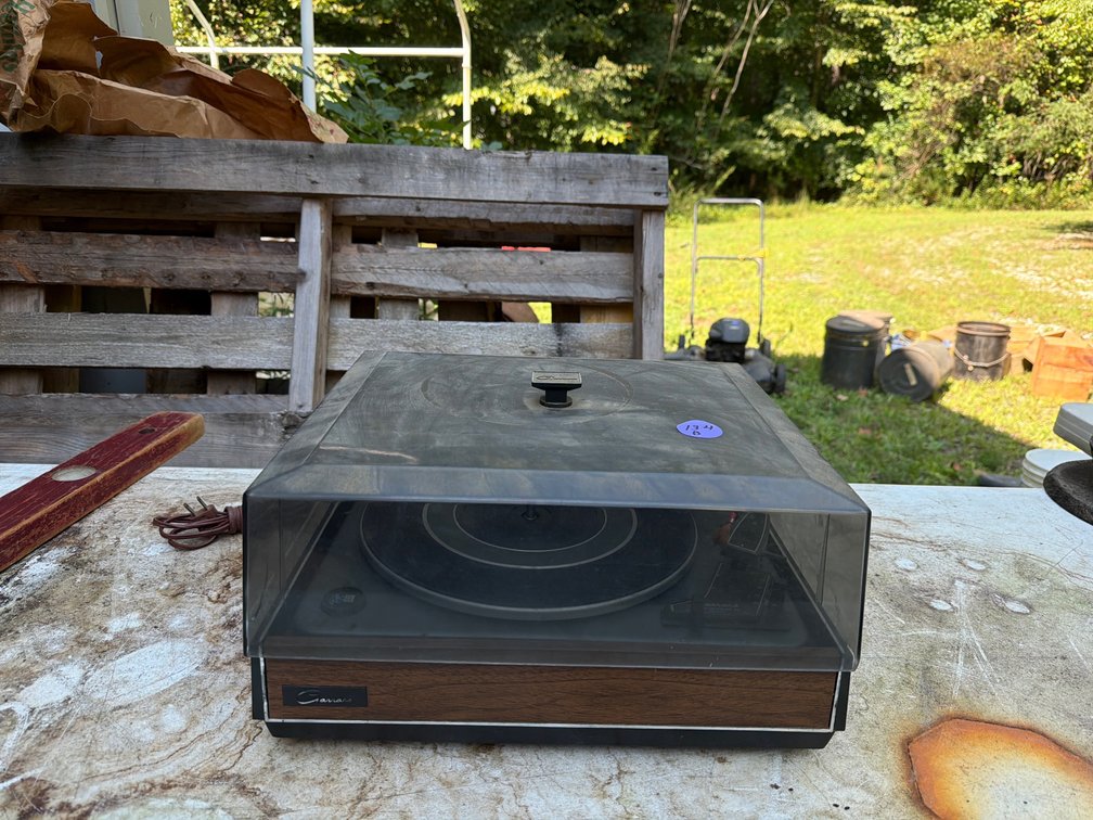 Vintage Garrard Synchro-Lab 55 Automatic Turntable Record Player with Dust Cover