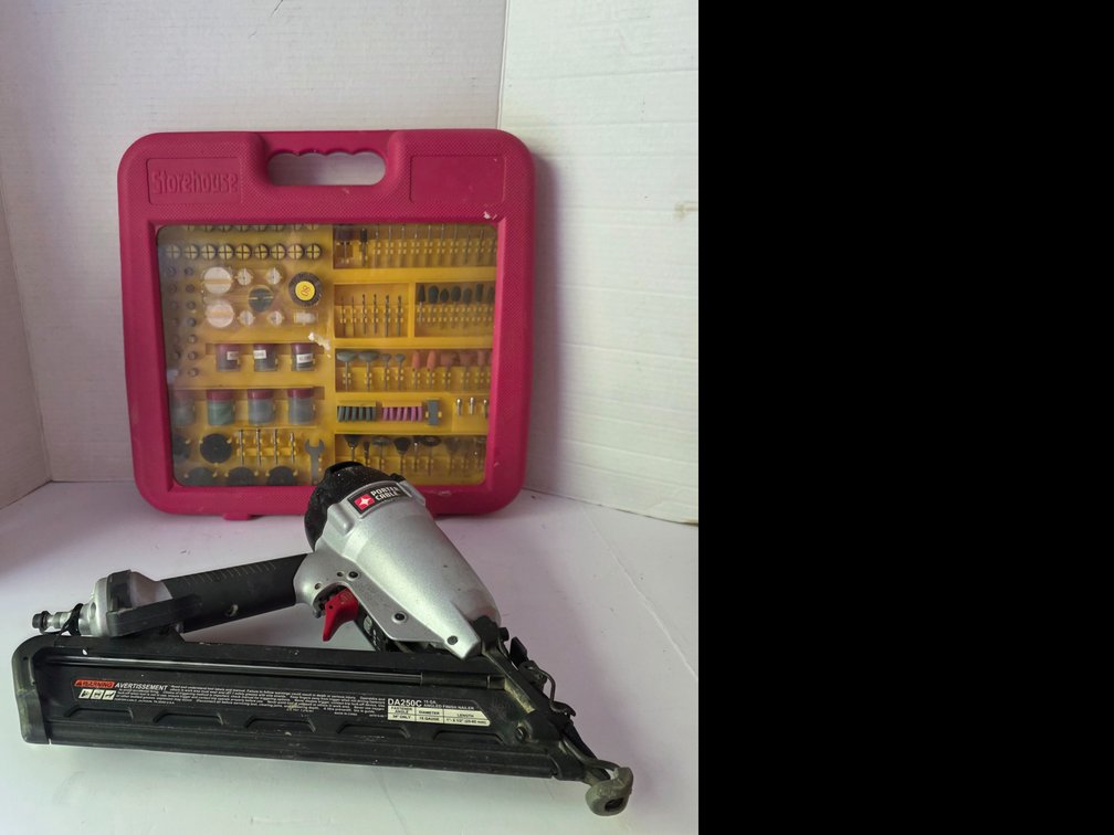 Porta Cable Nail Gun, Store House Rotary  Tool Accessory Set