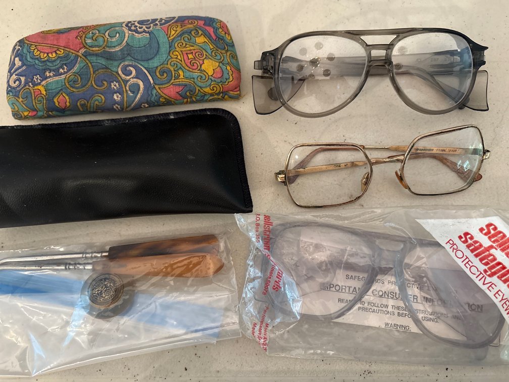 Glasses Lot eyewear, protective safety glasses, and cases