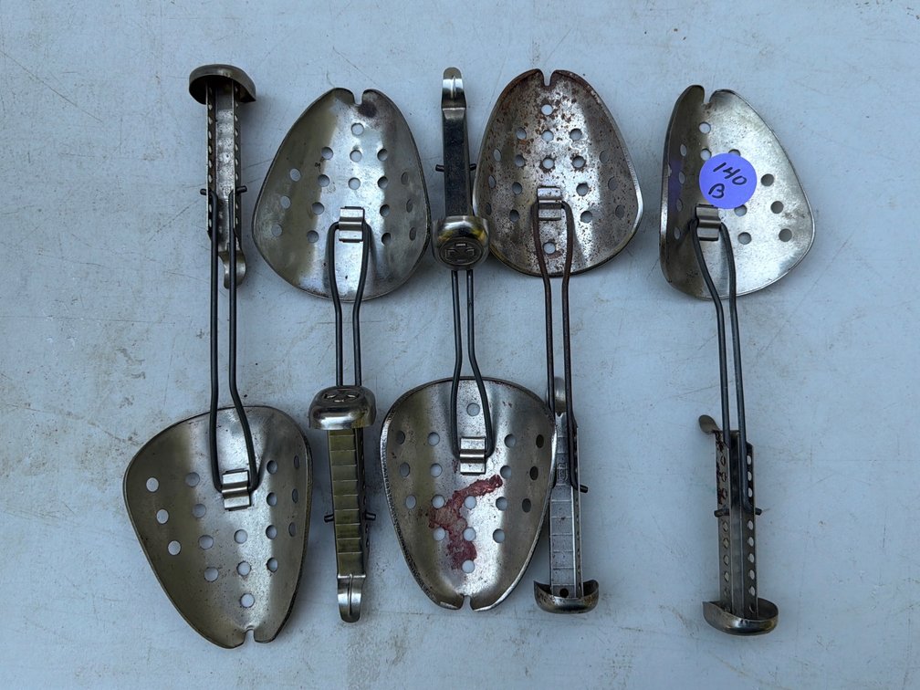 Vintage Metal Shoe Trees / Stretchers (Lot of 3 Pairs)
