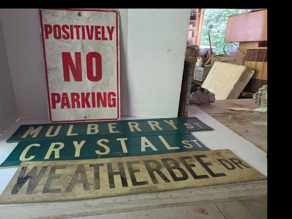 Metal Street Signs, No Parking Sign