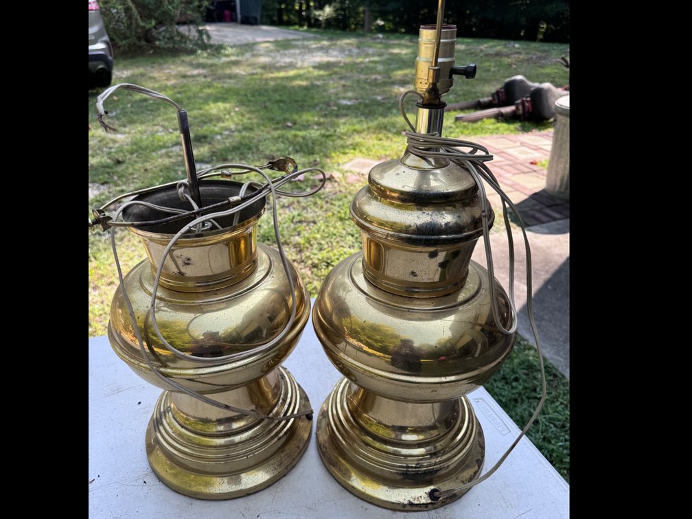 Brass Table Lamps x2