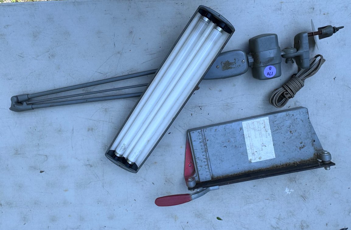 Drafting Lamp and Paper Trimmer / Cutter