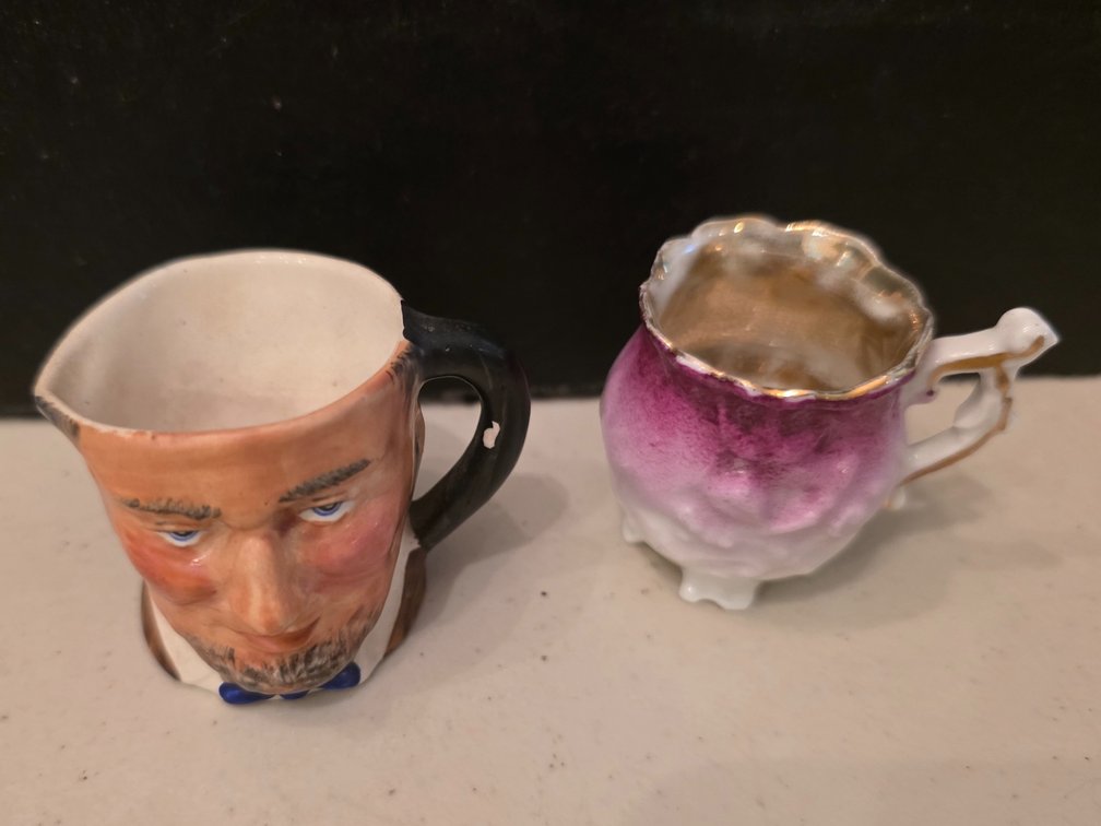 Mini Toby Cup, Vintage  Miniature  Porcelain  Cup