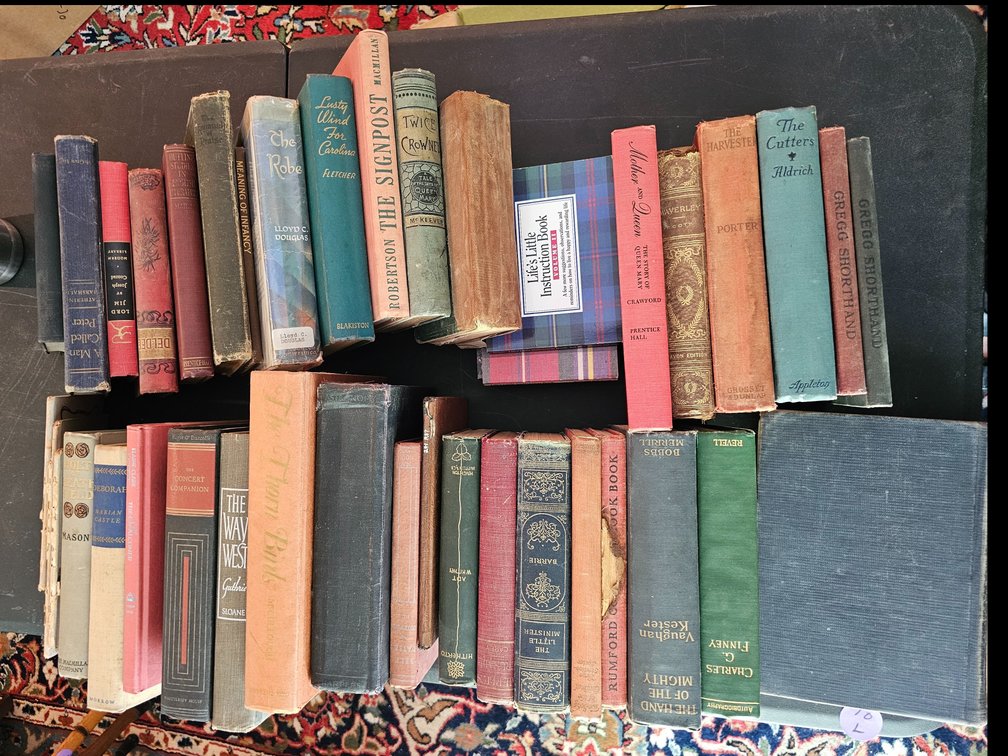Large lot of hard and soft covered books,  some very Old.