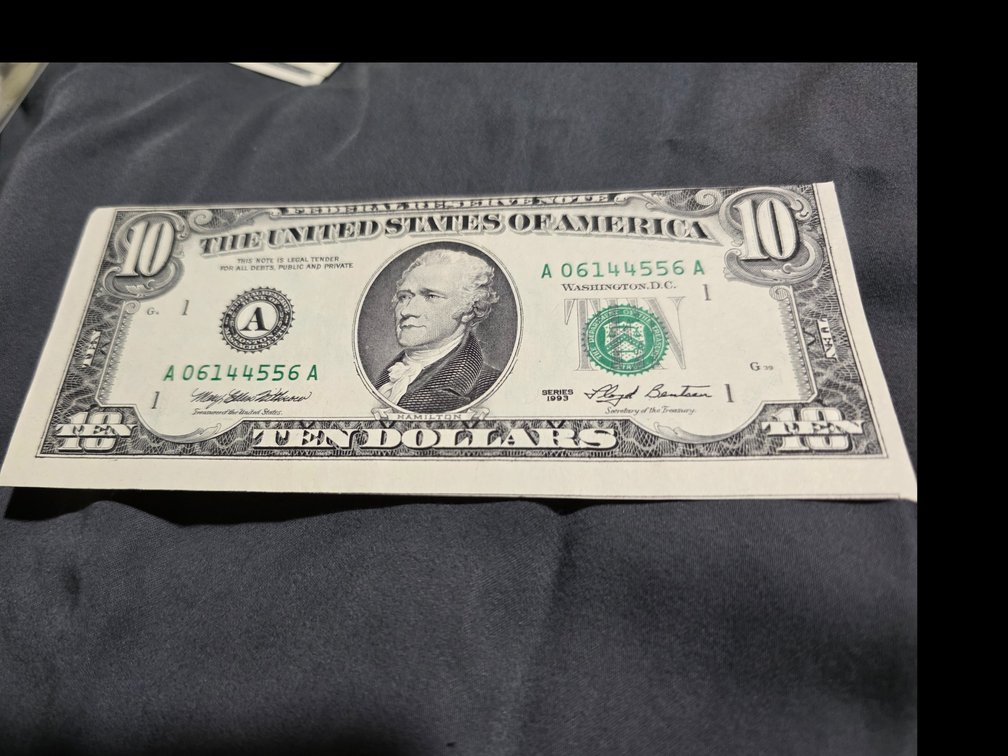 Miscut Uncirculated  $10.00 1993