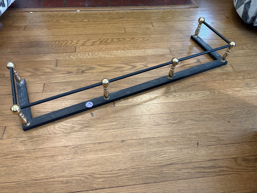 Cast Iron Hearth Fender Fireplace Guard Rail