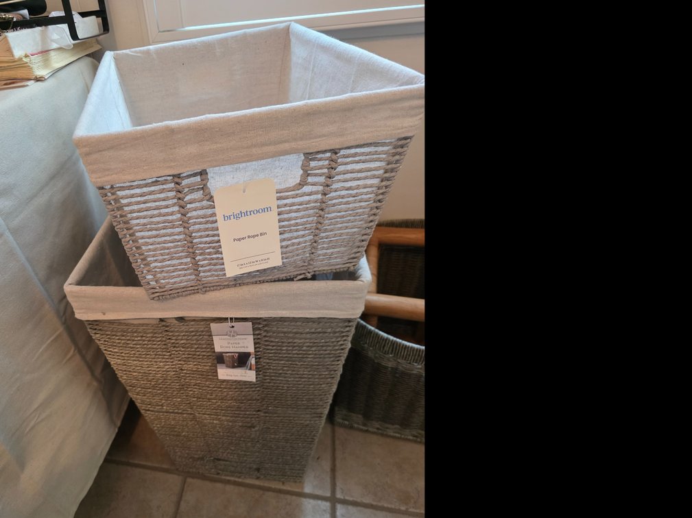 Huntington Paper Rope Storage  Basket,  Brighton Paper Rope Bin