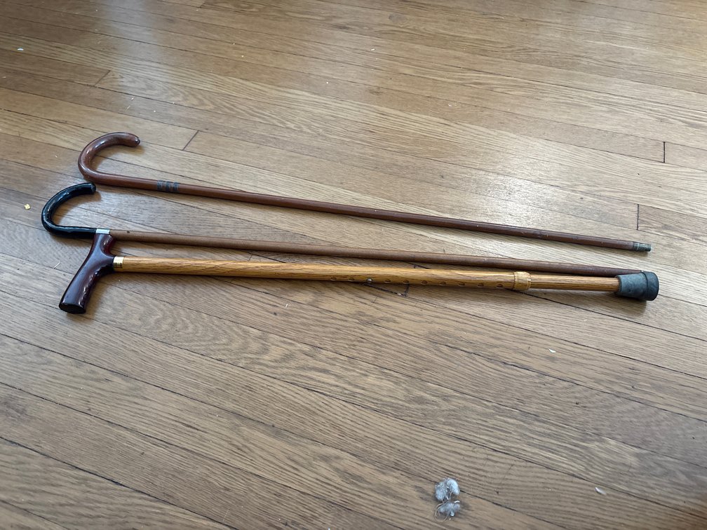 Wooden Walking Canes with Crook and Derby Handles