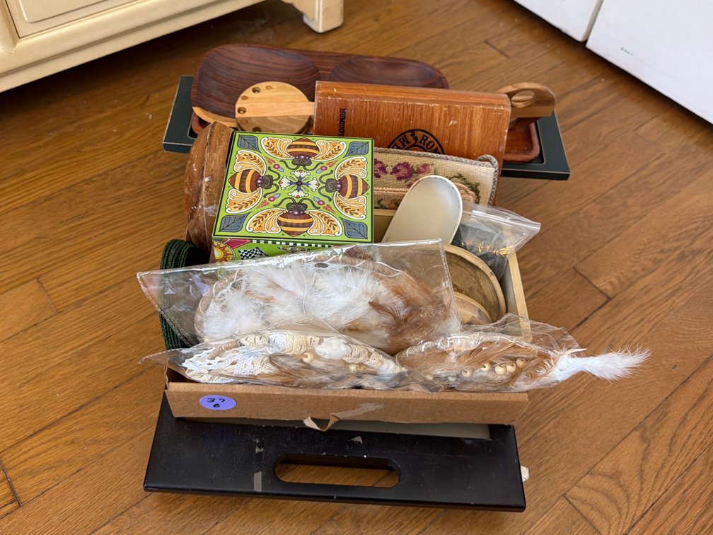 Vintage Wooden Trays & Home Decor Lot
