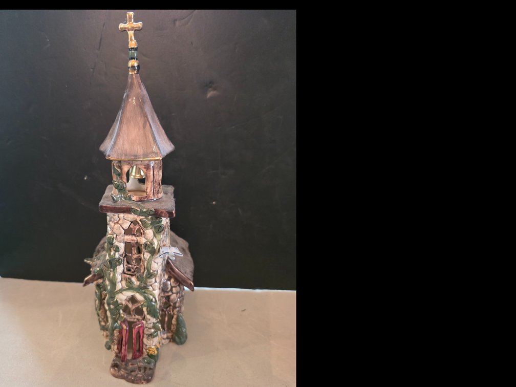 Blue Sky Clayworks Church of the Rocks Candle House designed by artist Heather Goldminc.