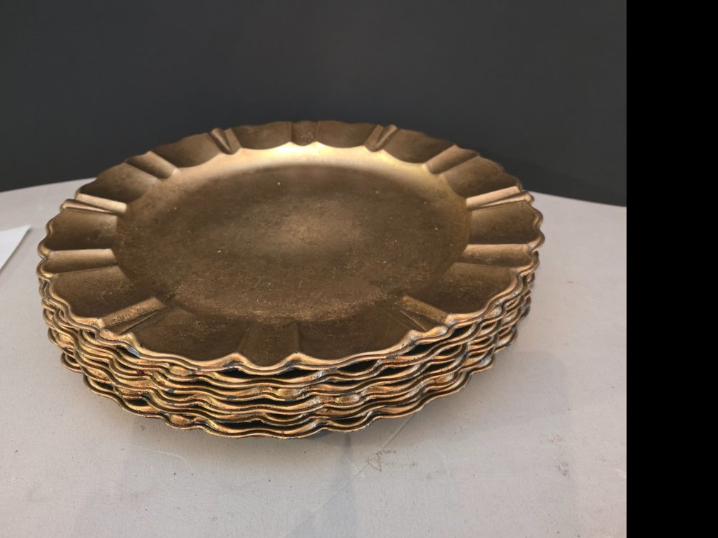 Pier One  Gold Tone Chargers