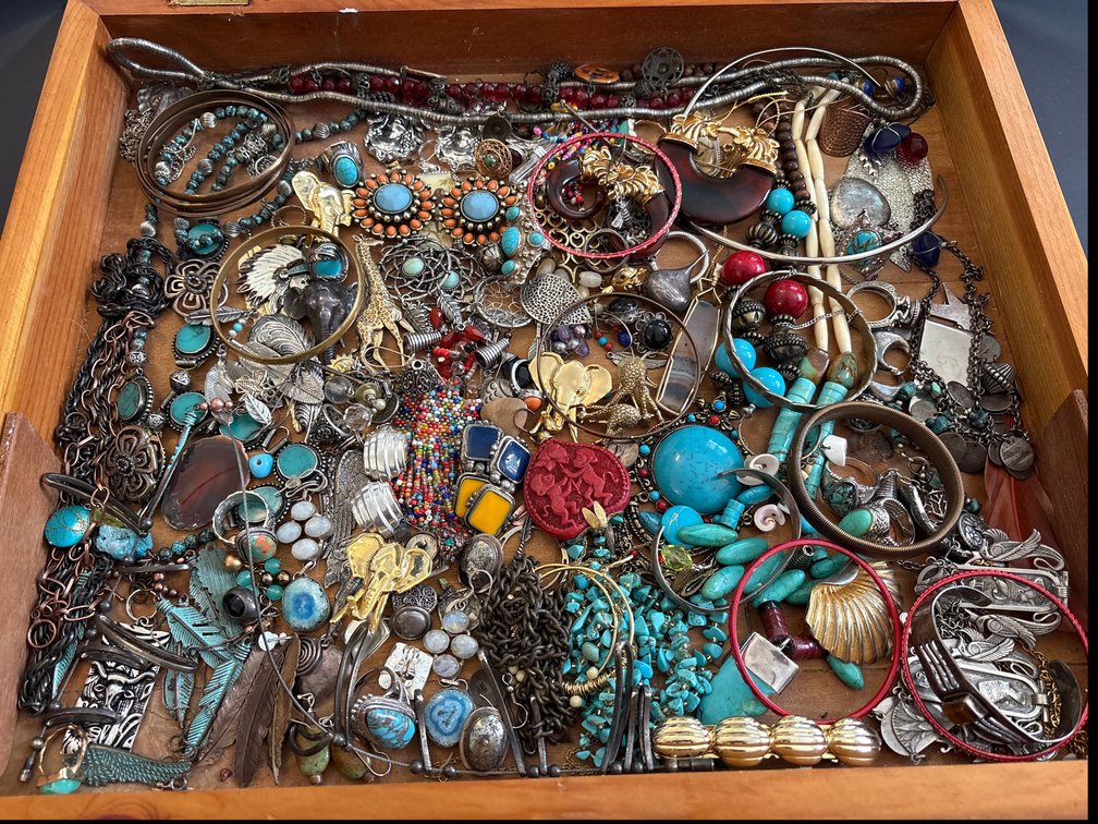 Wood-Framed Glass Top Display Box / Jewelry Case Lot