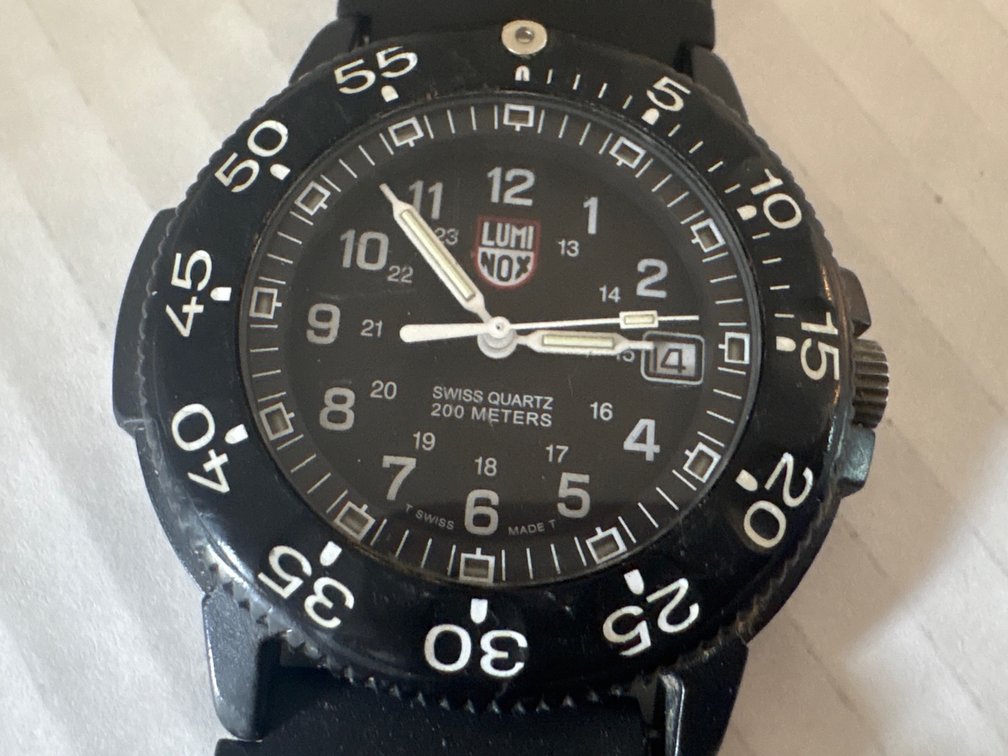 Luminox Navy SEAL Series 3000 Swiss Quartz 200M Dive Watch with Black Rubber