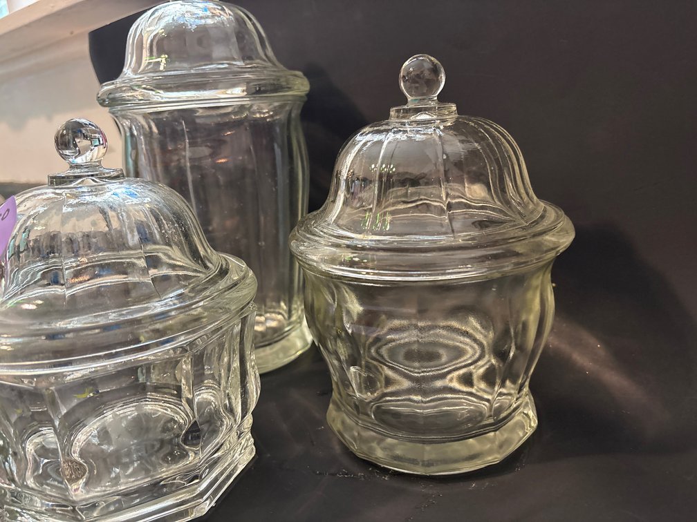 Glass Canisters with Lids for Home Decor or Storage(x4)