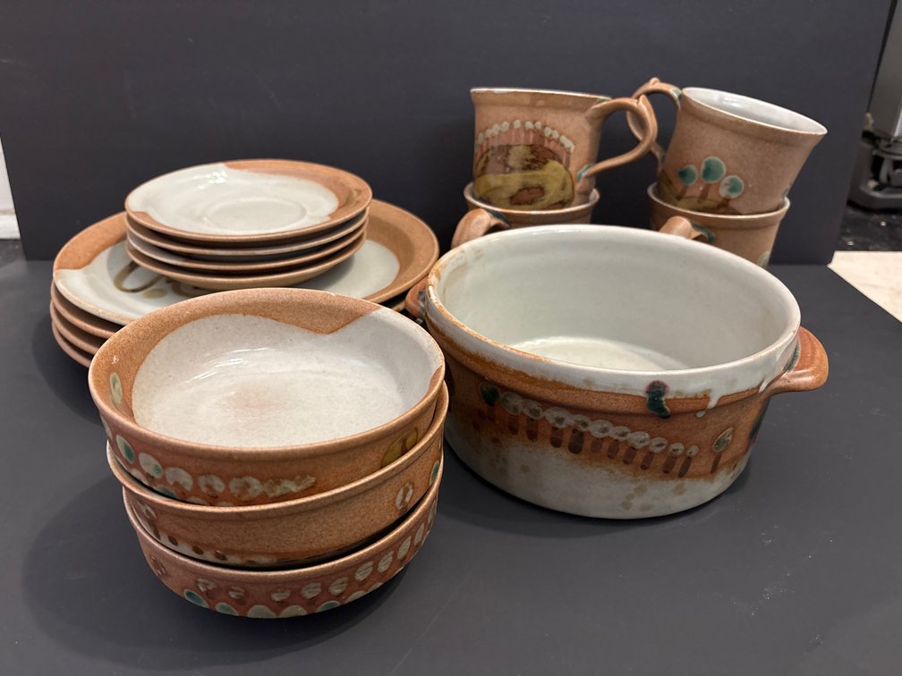 artisan-style studio pottery stoneware dinnerware