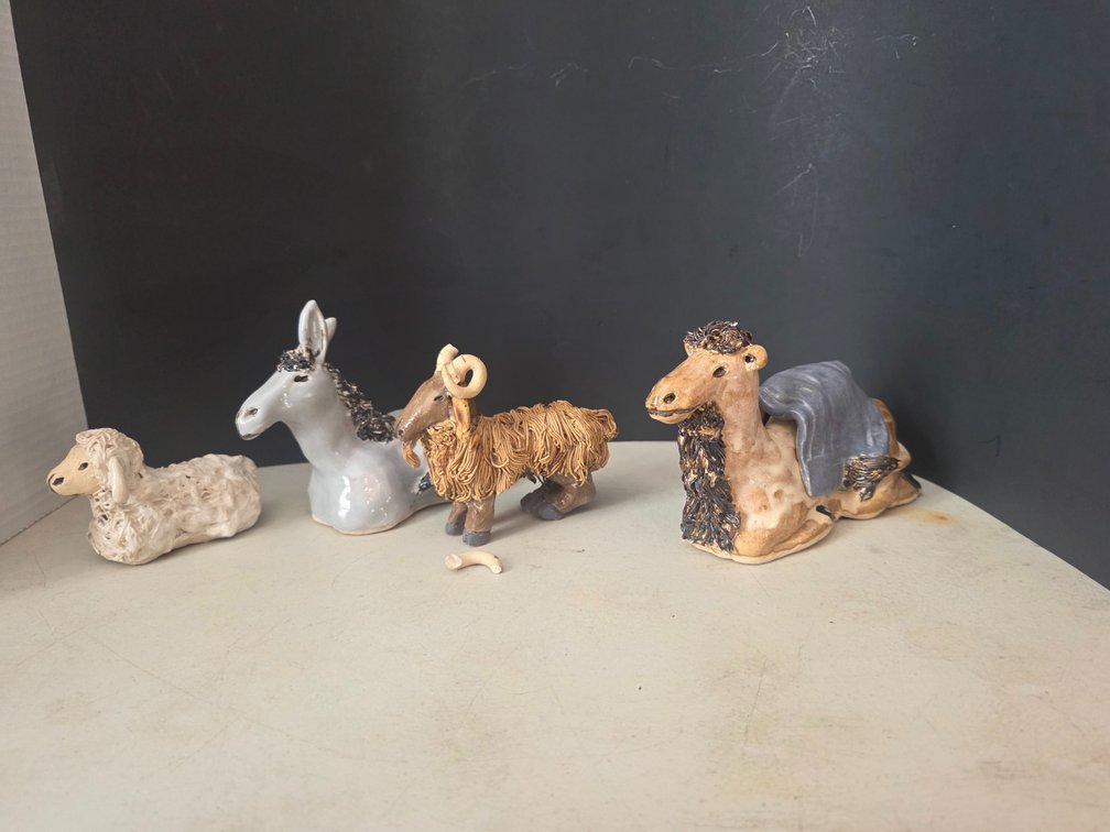 Handmade Porcelain  Animal  Figures, Camel  Donkey, etc