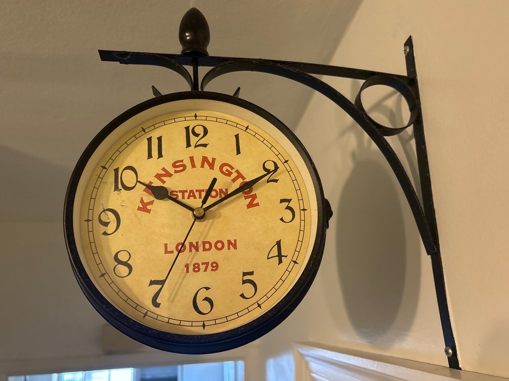 Kensington Station London 1879" Double-Sided Wall Clock