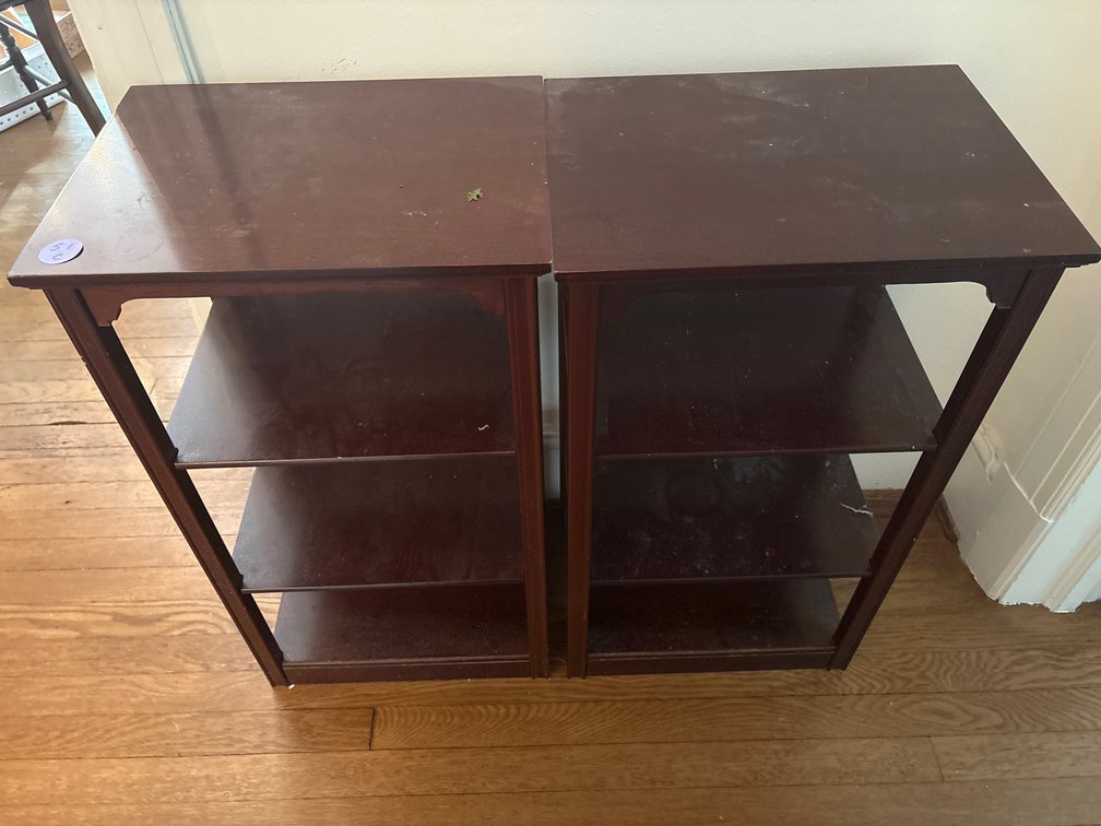 4-Tier Narrow Bookshelves / Display Stands / End Tables (X2)