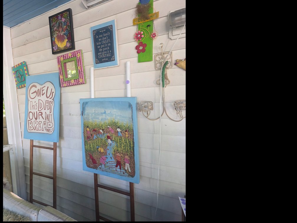 Whimsical  Wall Decor Lot, Paintings, mirror,  etc