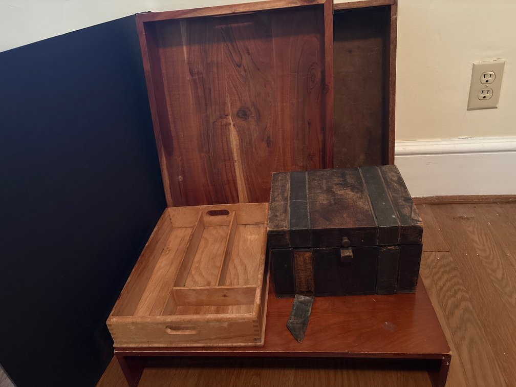 Wooden Compartmentalized Drawer Insert, Organization Inserts with Mini Chest
