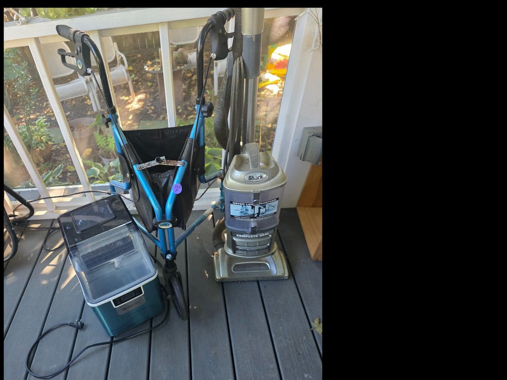 Ecozy Counter Top Ice maker, Shark Vacuum,  Lumex Mobility   Walker