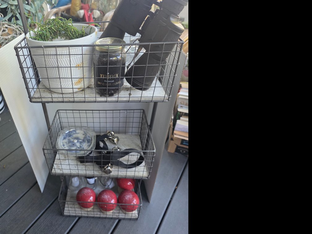 3 Tier Metal Rack with Contents