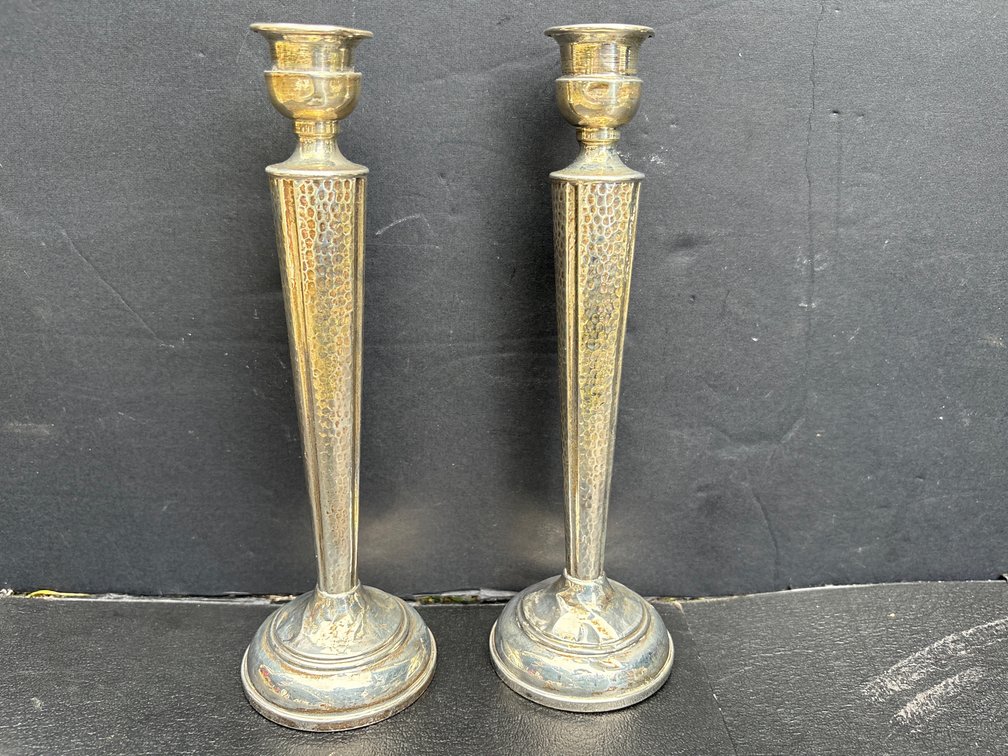 Sterling Silver Weighted Candle Sticks (x2)