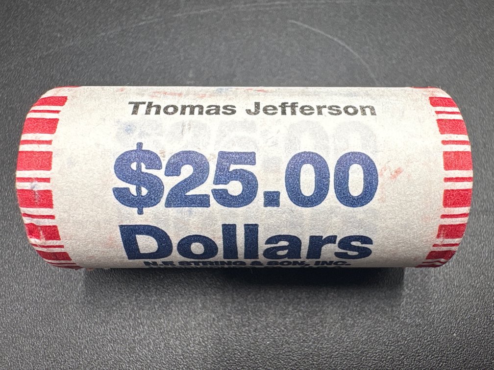 Uncirculated Bank Rolled Thomas Jefferson $1.00 (x25)