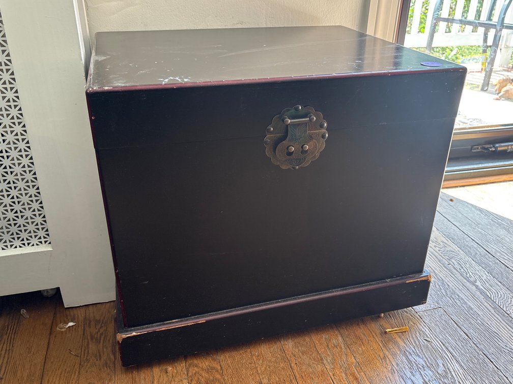 Oriental Style Blanket Chest with Hardware