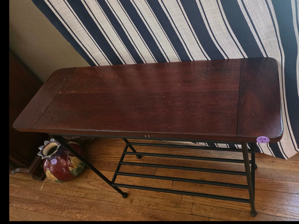 Heavy Metal  Wood Top Accent  Furniture