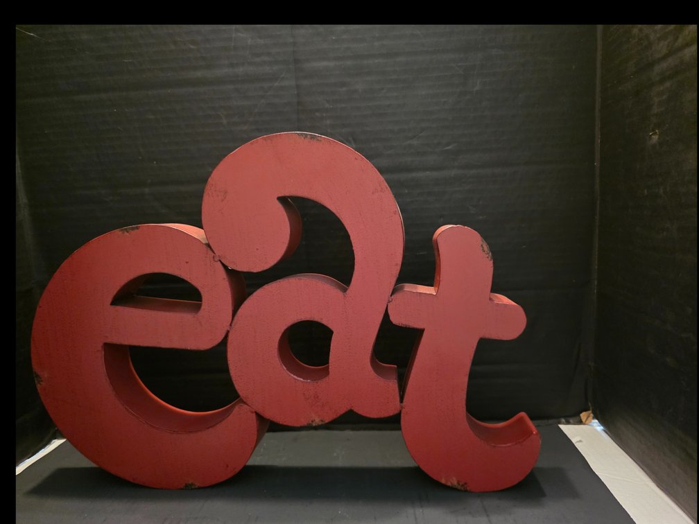 Metal Red Eat Sign