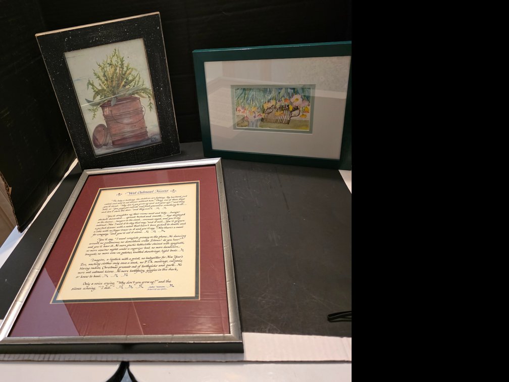 Framed Wall Decor: Wet Oatmeal kisses, Still Life, etc