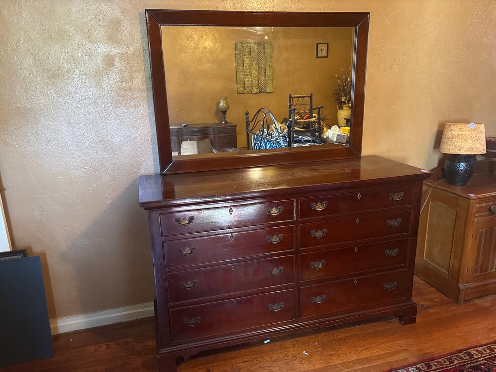 Solid Wood Dresser and Mirror