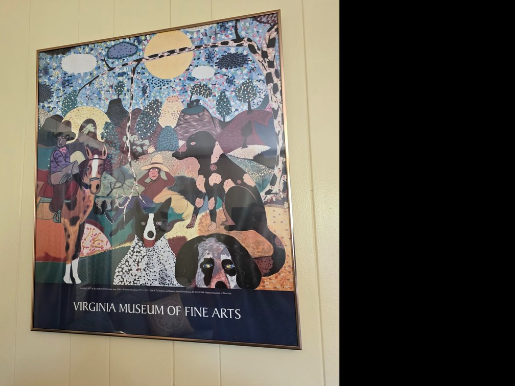 1977 Polymer on Canvas by Roy DeForest “Out West” Virginia Museum of Fine Art NOS