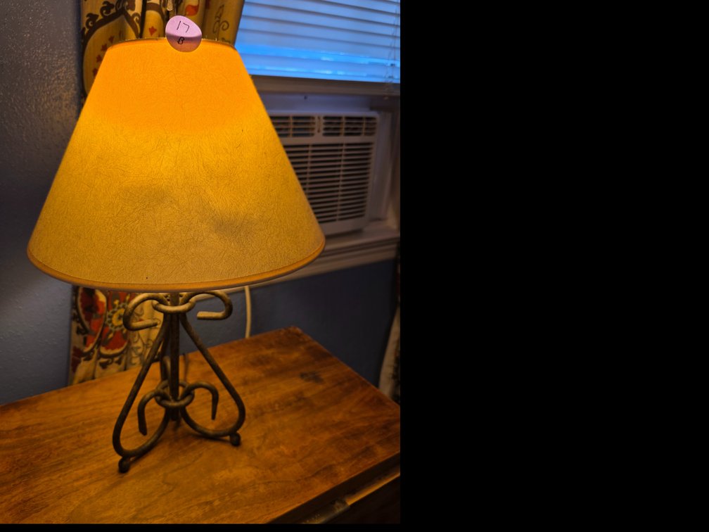 Hand-forged or rustic wrought iron table lam