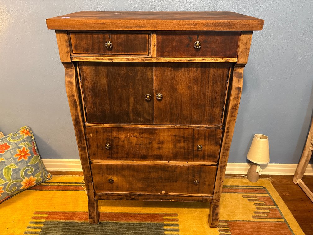 Vintage Rustic Wooden Dresser