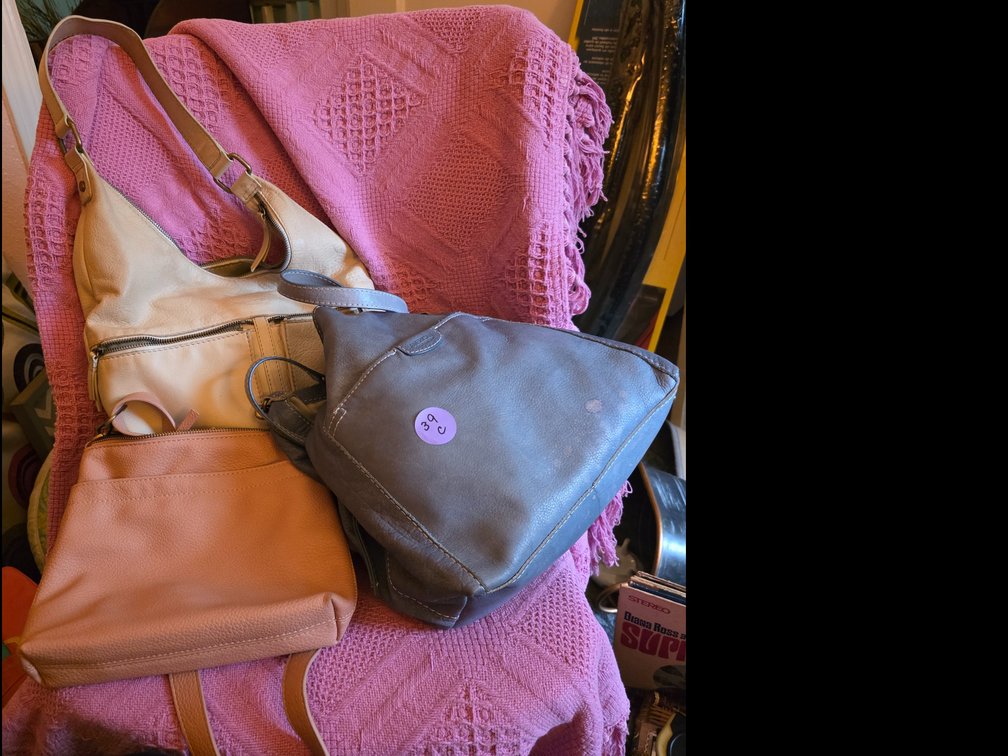 American Leather Co. Austin Triple Entry Leather Hobo Shoulder Bag:  Leather handbag made by  Joy Susan, etc