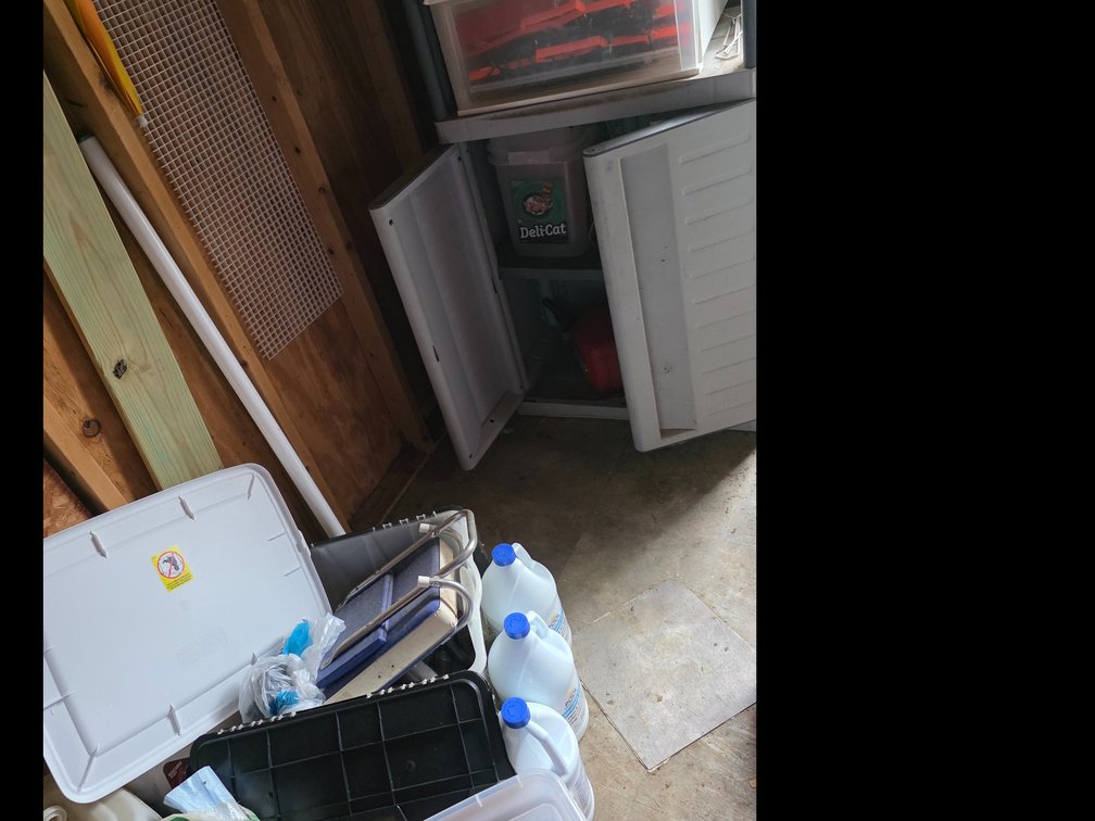 Heavy Plastic Storage  Cabinet,  / Shelfs    Electric  Extension Cord  Christmas  Net Lights   etc