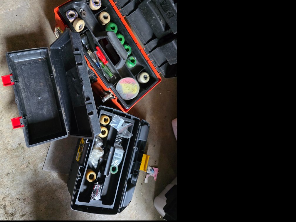 Heavy Plastic Tool Boxes  with Contents