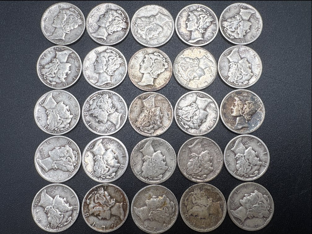 Silver Dimes (x25)