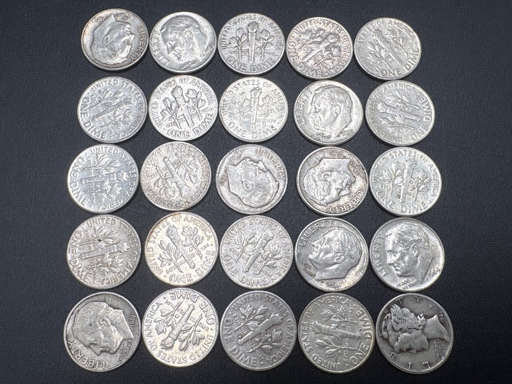 Silver Dimes (x25)