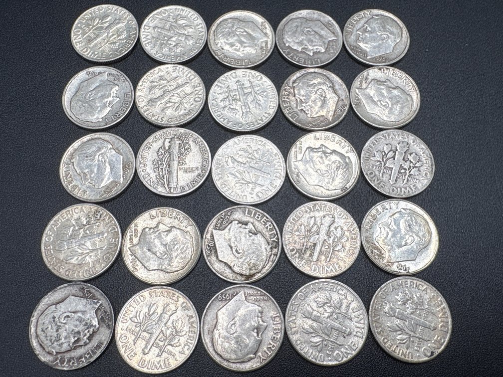 Silver Dimes (x25)