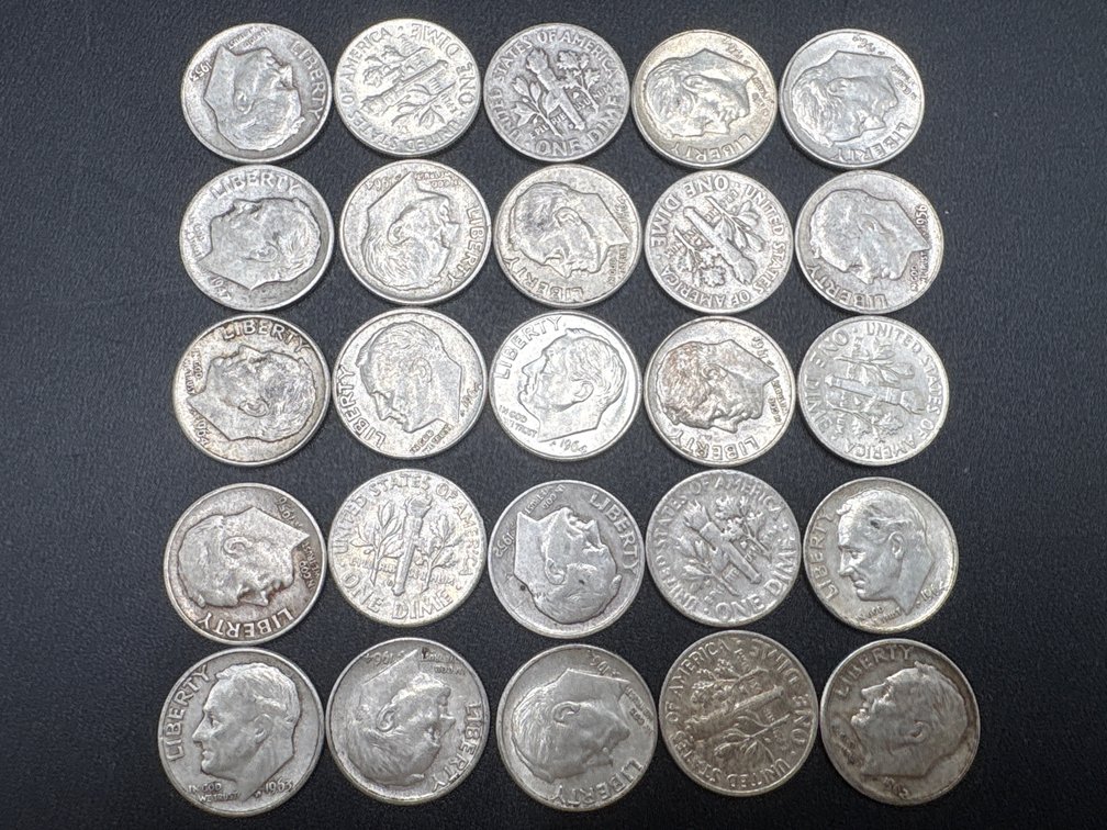 Silver Dimes (x25)