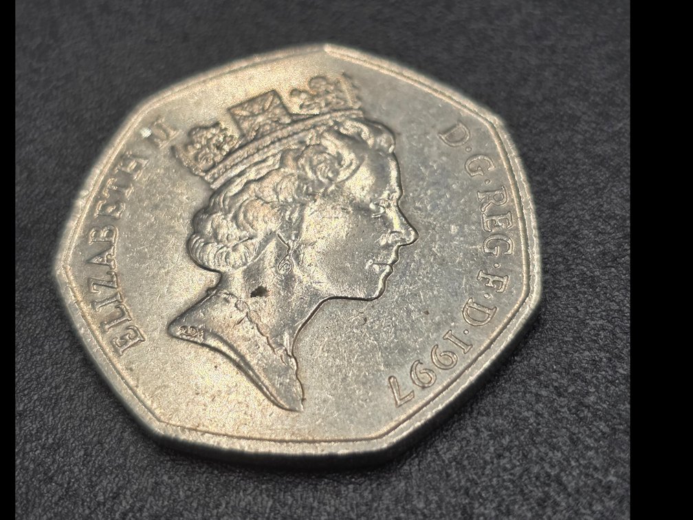 50 Fifty Pence Coin GB 1997 Queen Elizabeth II;