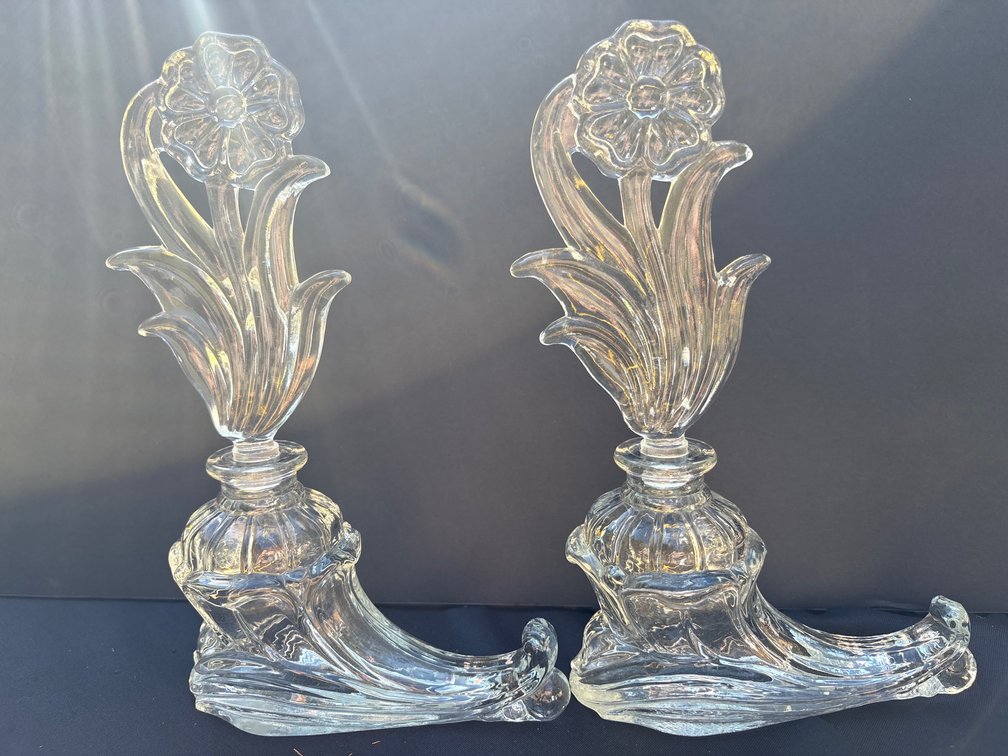 Clear Glass Perfume Bottles (x2)
