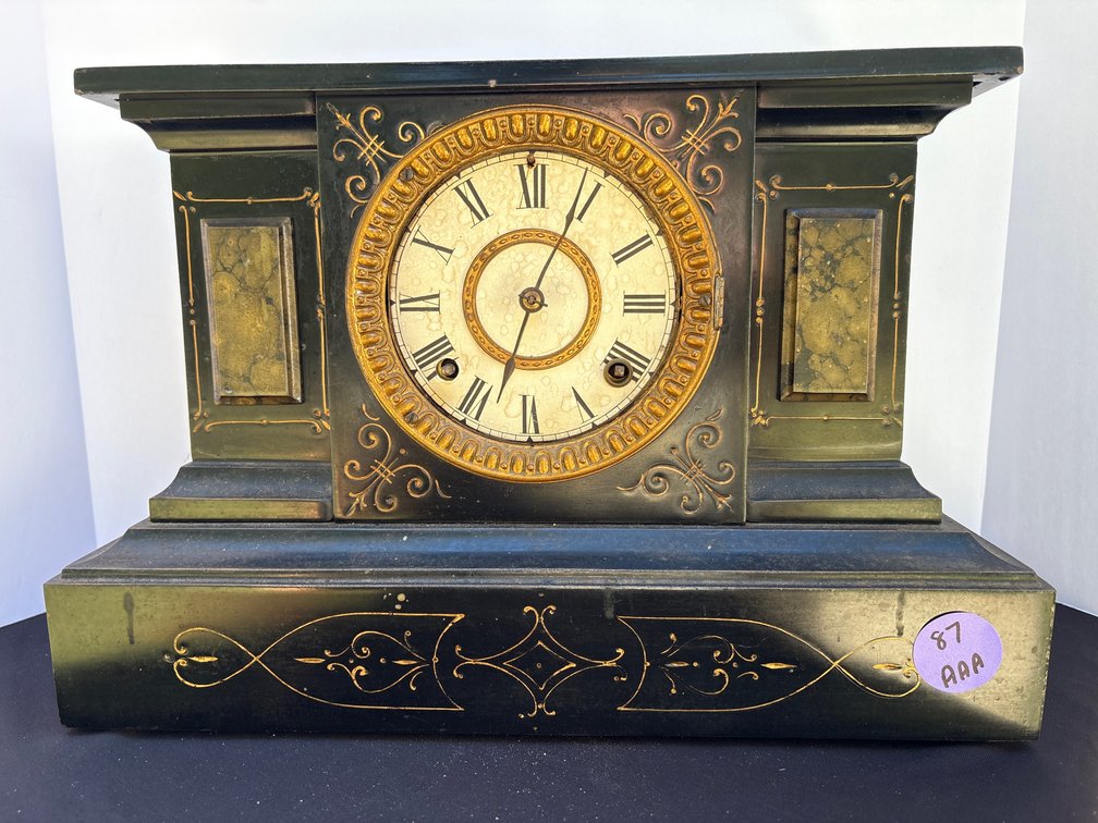 Ansonia Black Mantle Clock