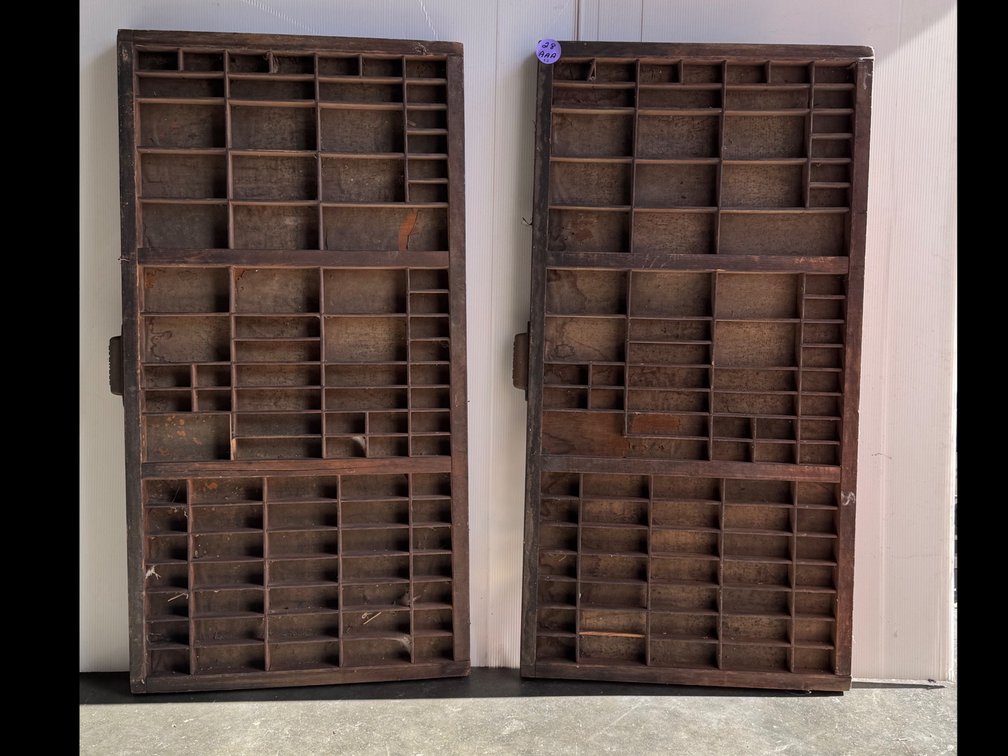 Printer Typeset Tray Drawers x2