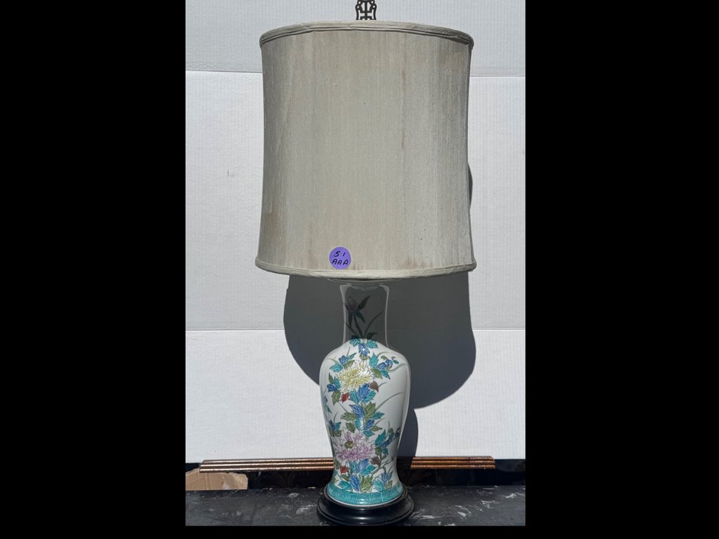 Hand Painted Porcelain Lamp